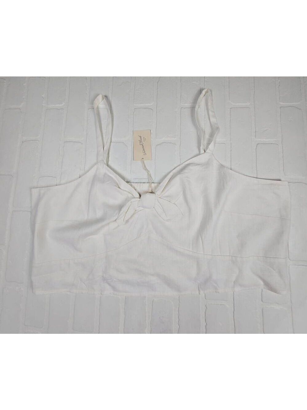 Universal Thread Cropped Linen Blend Bow Tie Front crop 4X